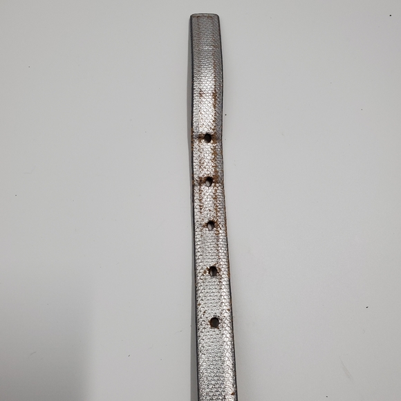 Silver Faux Snake Skin Skinny Belt Boho Western - Picture 4 of 5